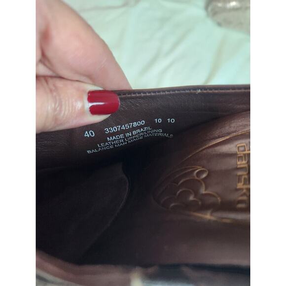 Dansko Mules slide on leather shoe with button detail sz 40 - 9.5/10 boho office - Picture 5 of 8